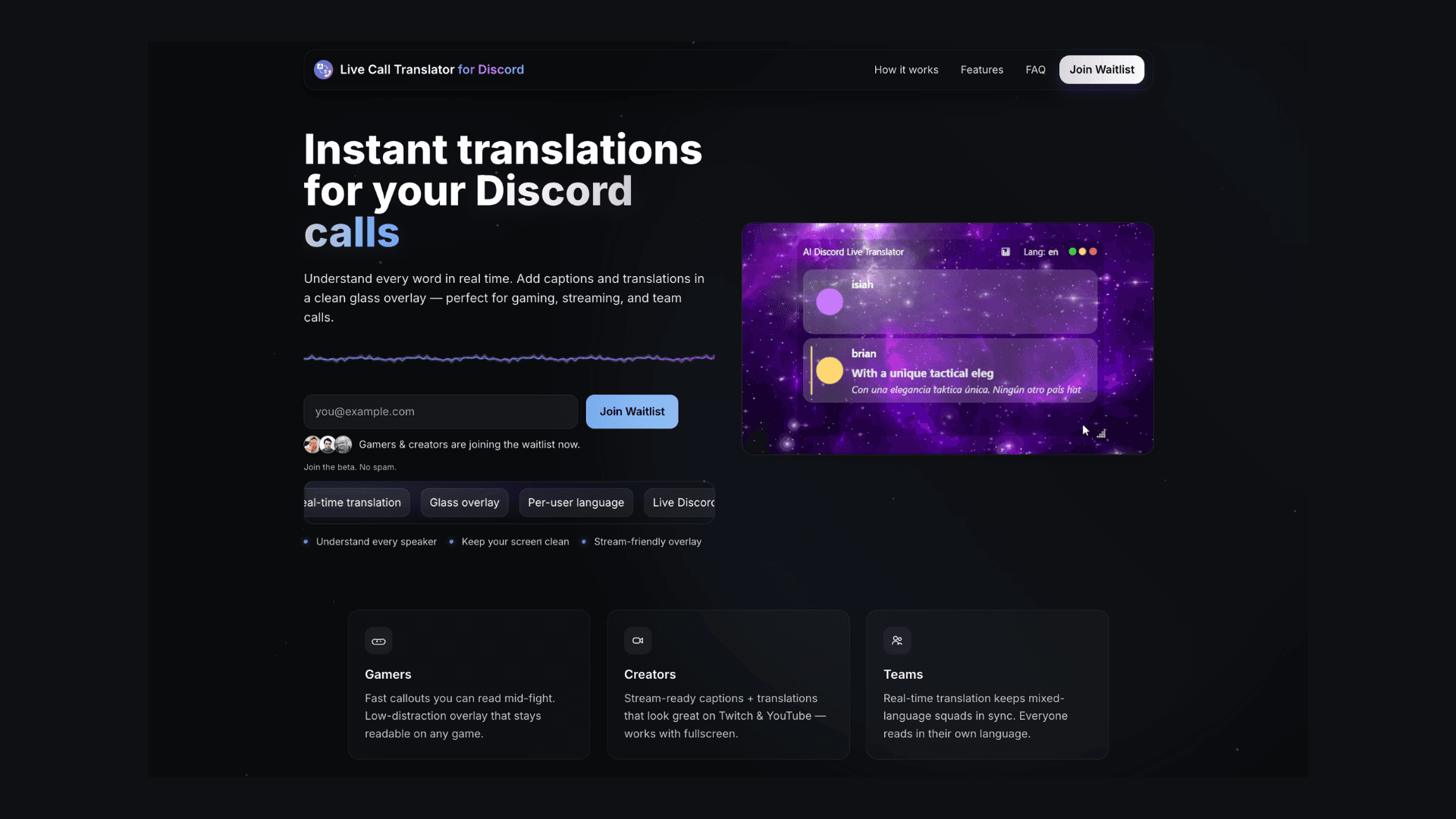 AI-Powered Live Discord Translator